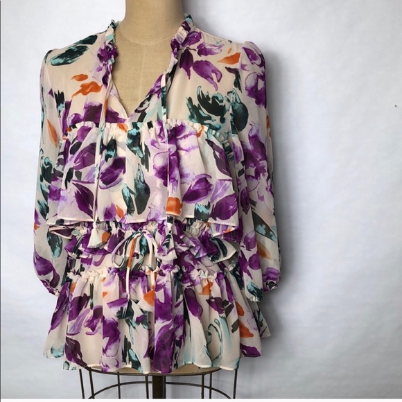 Misa Los Angeles Tops - Misa floral blouse